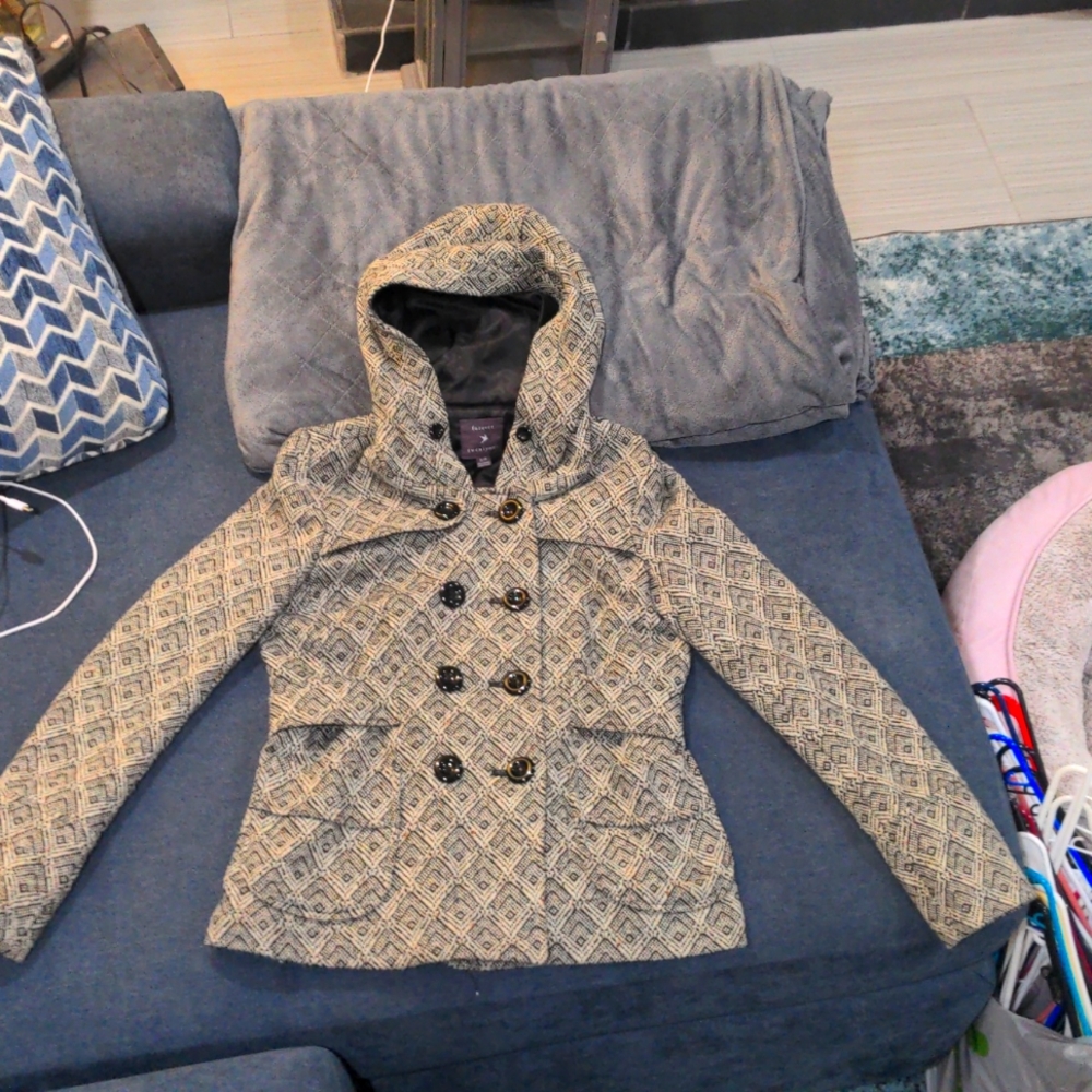 Small Tweed geometric forever twenty one jacket